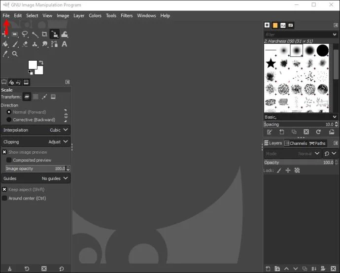 نحوه برش تصویر در GIMP