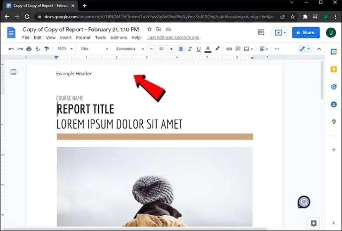Jak tworzyć różne nagłówki dla różnych stron w Dokumentach Google