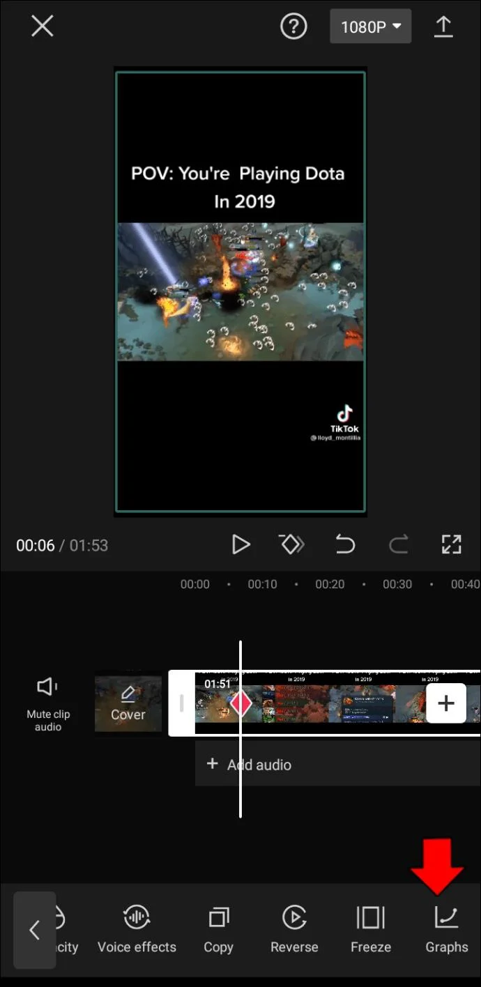 نحوه استفاده از نمودارها در CapCut