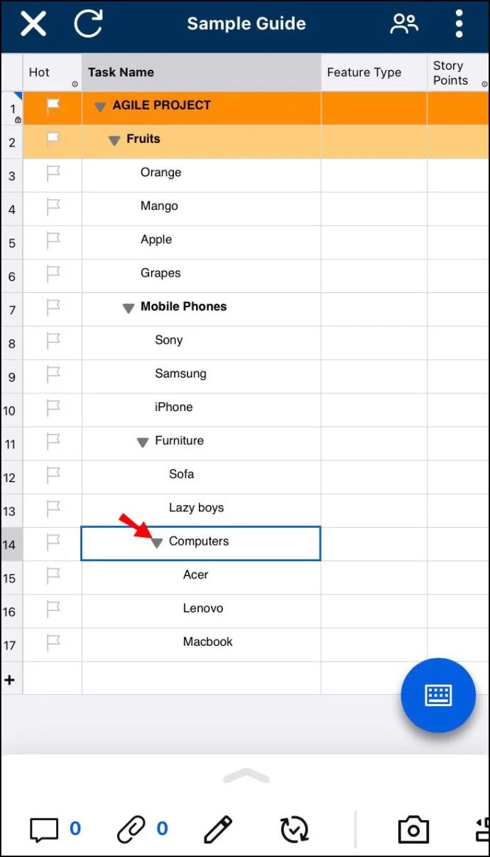 Come aggiungere una sottoattività in Smartsheet