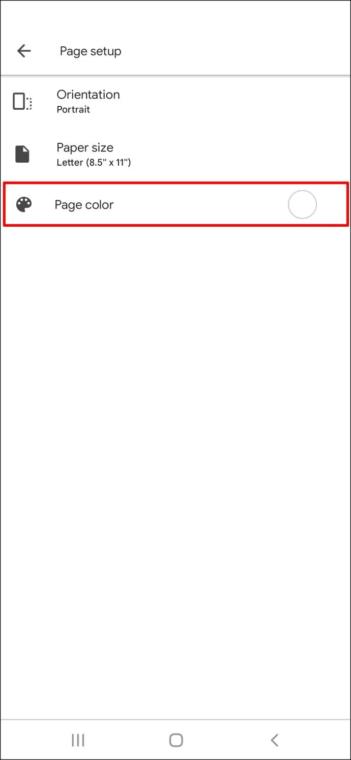 نحوه تغییر رنگ پس زمینه در Google Doc