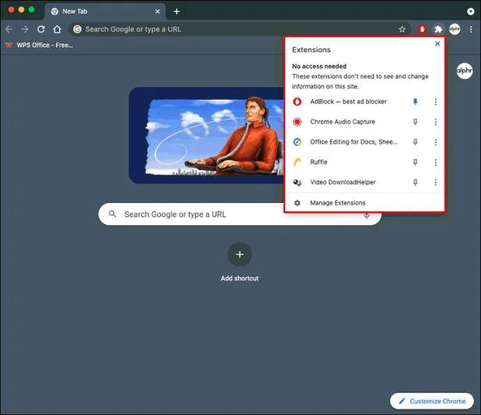 Como fixar extensões na barra do Chrome