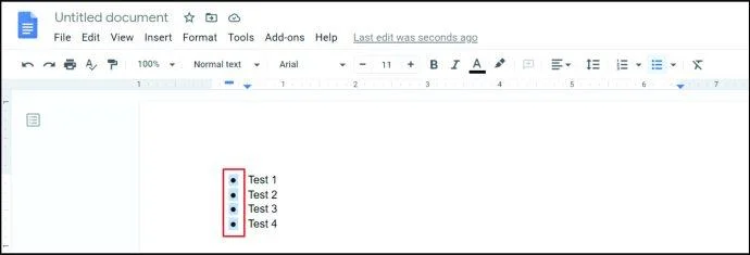نحوه اضافه کردن نقاط گلوله در Google Sheets