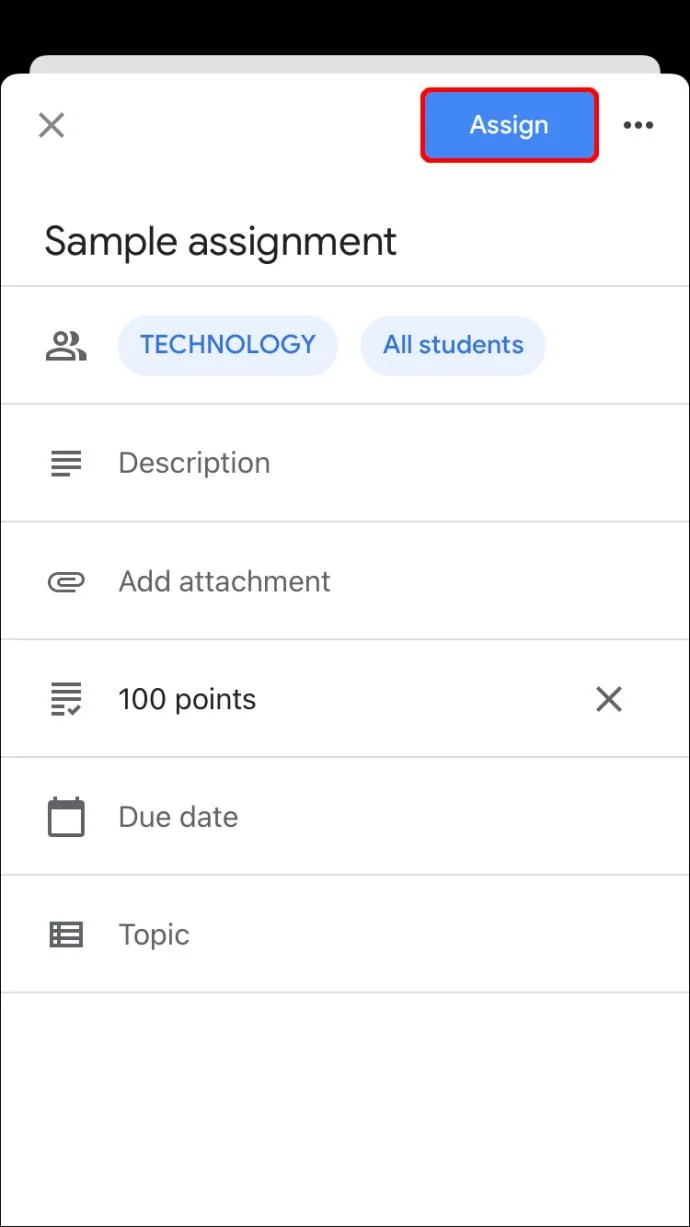 نحوه ایجاد یک تکلیف در Google Classroom