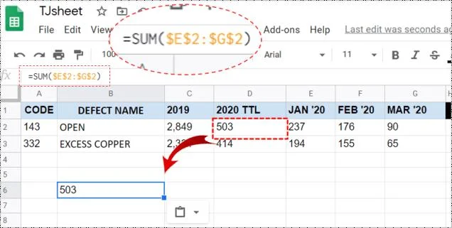 چگونه فرمول را بدون تغییر در Google Sheets بکشیم