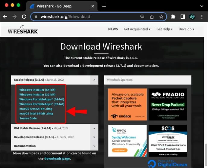نحوه گرفتن بسته ها در WireShark