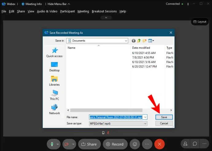 نحوه ضبط یک جلسه در وبکس