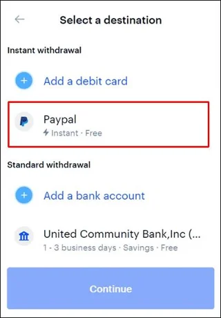 نحوه برداشت به PayPal از حساب Coinbase