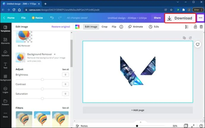 نحوه تغییر پس زمینه یک تصویر در Canva
