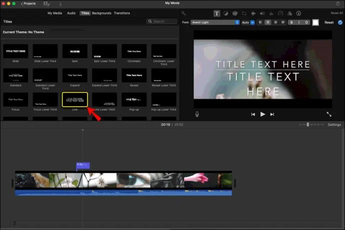 نحوه اضافه کردن متن به ویدیو در Imovie