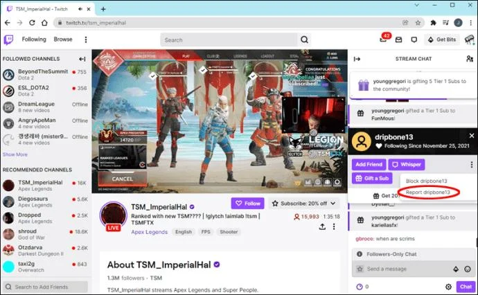 Twitchで誰かをIP禁止にする方法