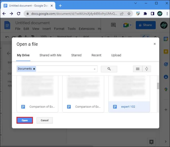 نحوه باز کردن یک فایل DOCX با Google Docs