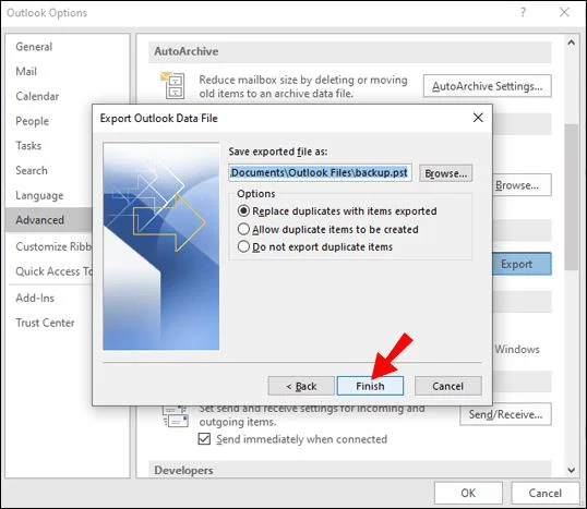 Como exportar todos os e-mails do Outlook