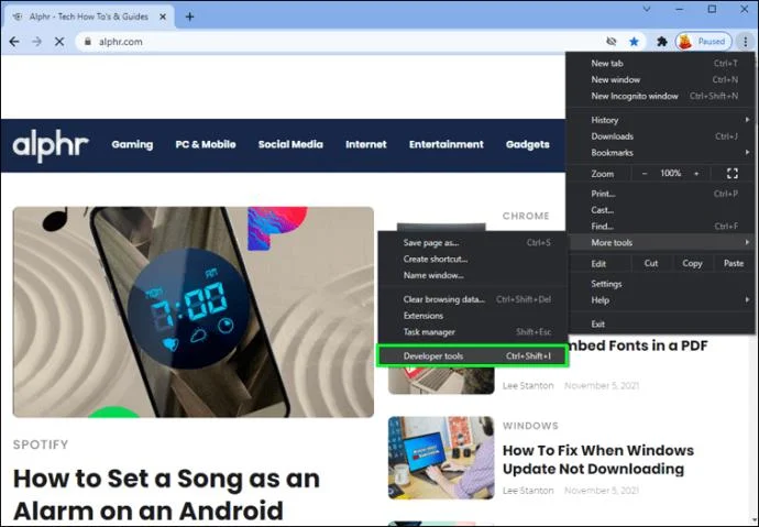 Cómo ver la versión móvil de un sitio web en una PC Cómo ver la versión móvil de un sitio web en una PC