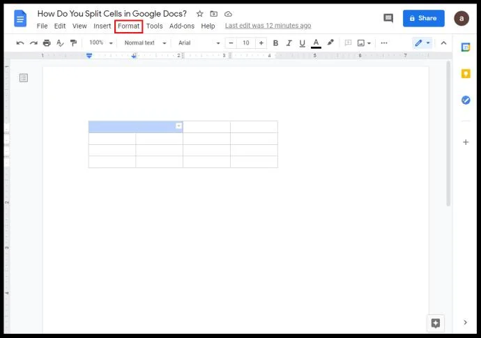 Come creare due colonne in Google Docs