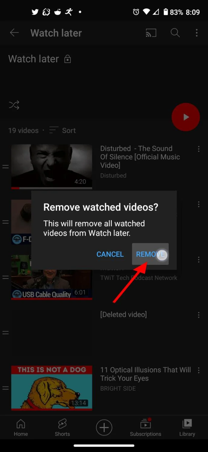 Como excluir todos os vídeos de assistir mais tarde no YouTube