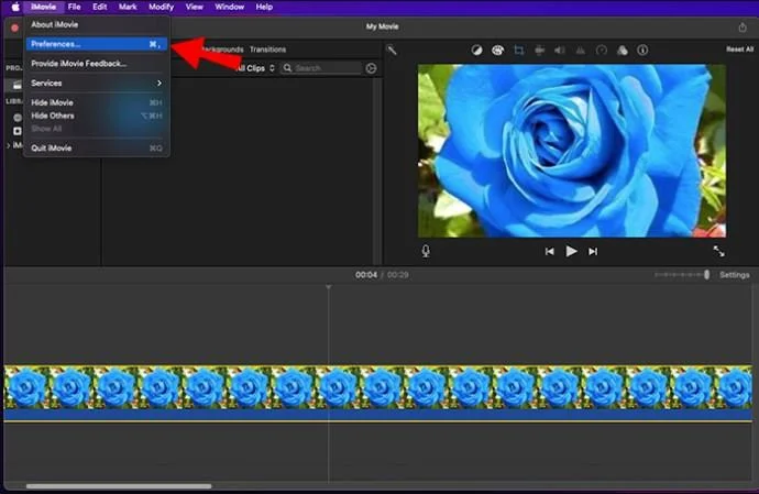 نحوه تغییر مدت زمان همه عکس ها در یک ویدیوی نمایش اسلاید در IMovie