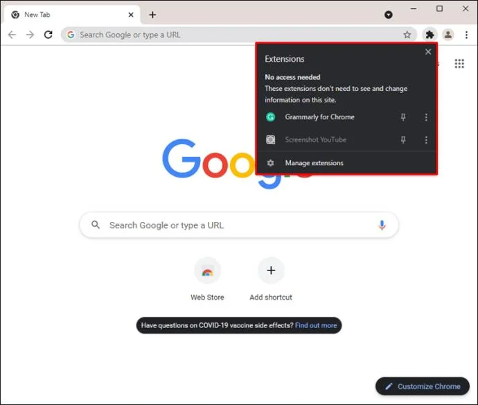 Como fixar extensões na barra do Chrome