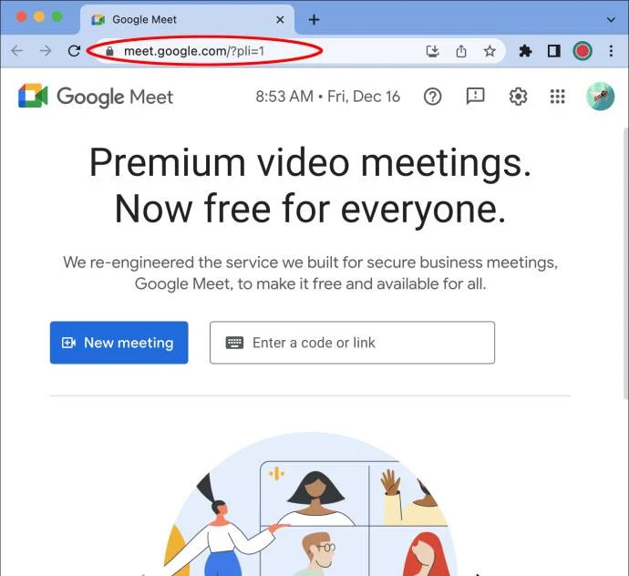Jak naprawić Google Meet w powiększeniu
