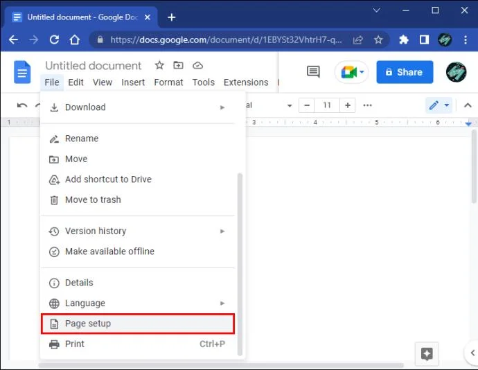 Cómo cambiar el tamaño de página en Google Docs