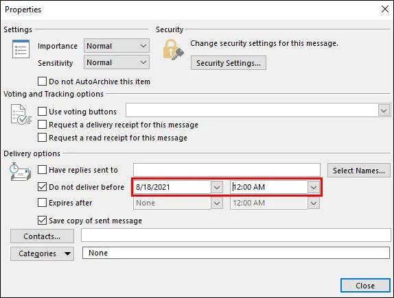 Jak zaplanować wiadomość e-mail w programie Outlook