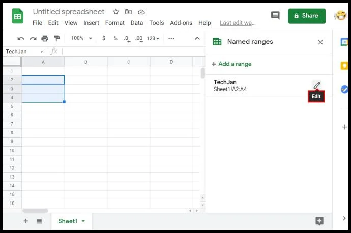 Jak obliczyć zakres w Arkuszach Google