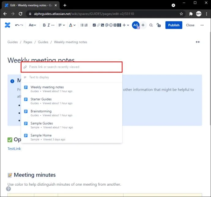 Cara Menautkan Ke Halaman Lain Dalam Confluence