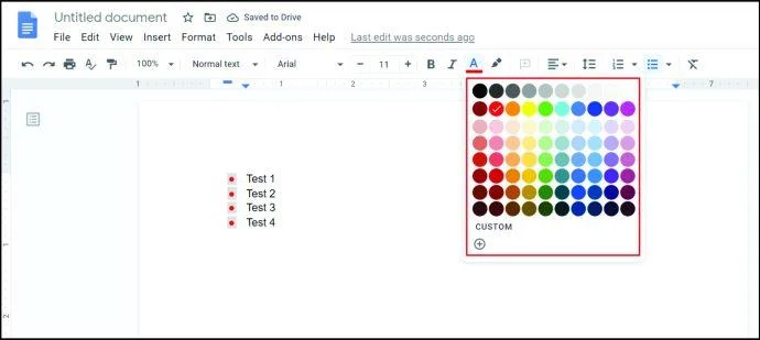 نحوه اضافه کردن نقاط گلوله در Google Sheets