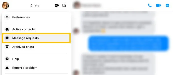 Facebookメッセンジャーでメッセージリクエストを表示する方法
