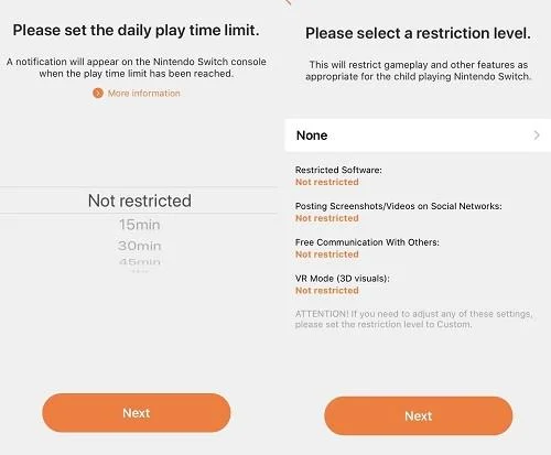Einstellen von Spielzeit auf der Nintendo Switch