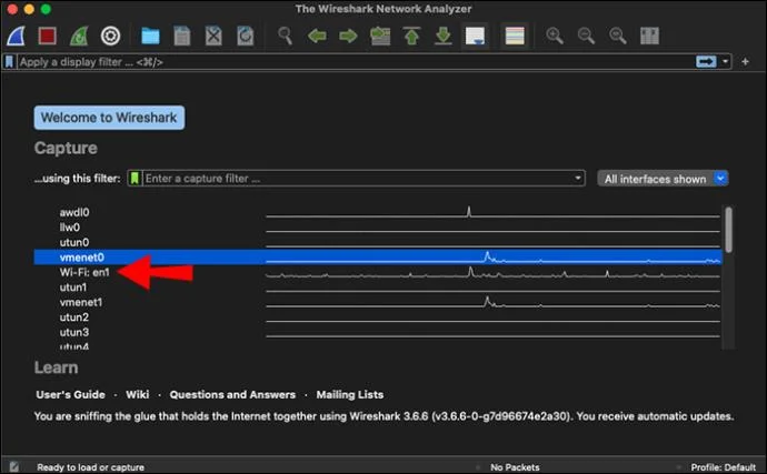 نحوه گرفتن بسته ها در WireShark