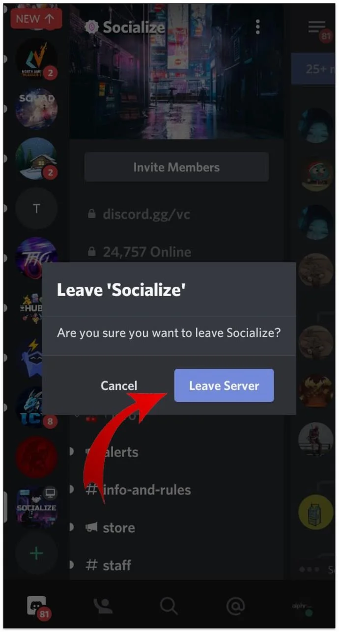 چگونه یک سرور Discord را ترک کنیم