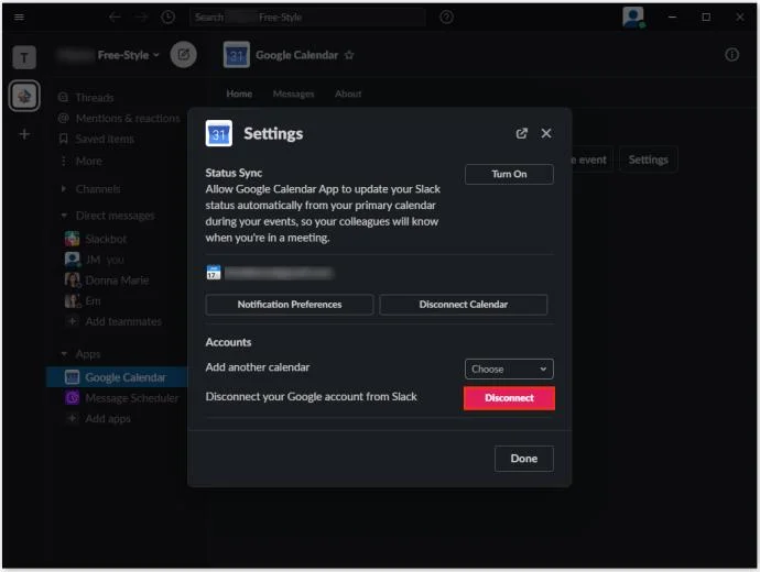 چگونه تقویم گوگل را به Slack اضافه کنیم