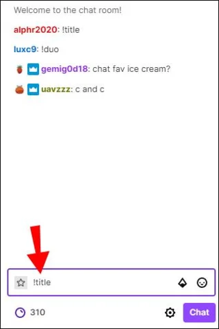 نحوه تغییر عنوان استریم در Twitch
