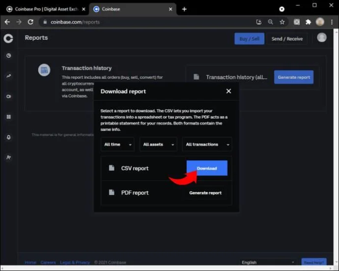 Coinbase에서 거래 내역을 보는 방법