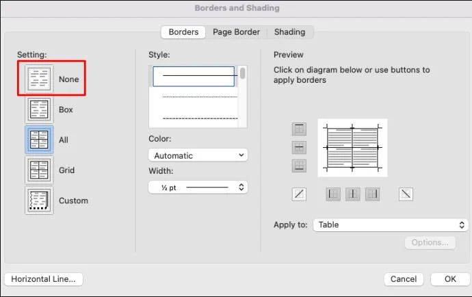 Come creare una tabella invisibile in Word