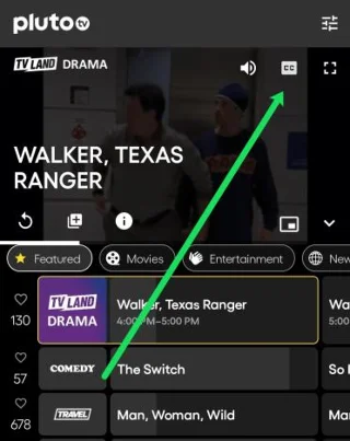 Cara Mengaktifkan atau Menonaktifkan Teks Tertutup di Pluto TV