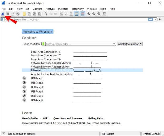 نحوه ثبت ترافیک HTTP در Wireshark