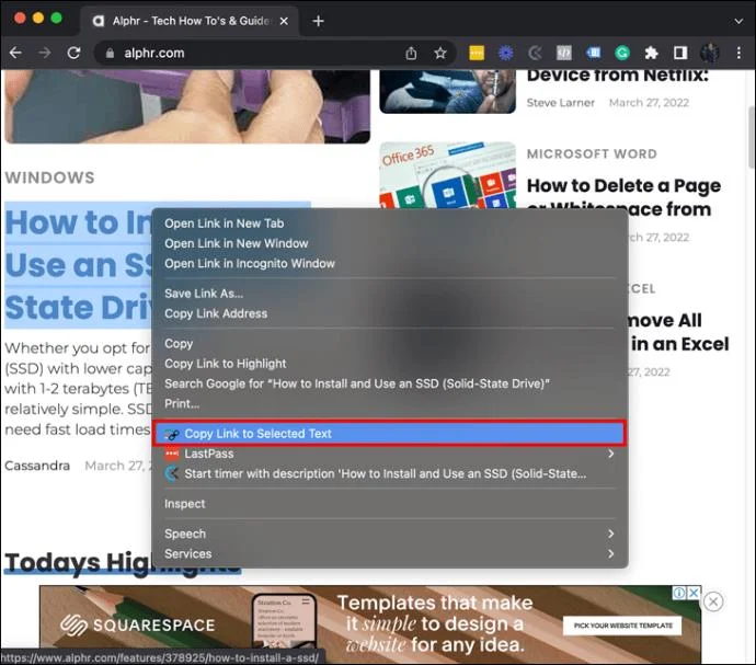 Jak połączyć się z określonym tekstem na stronie internetowej