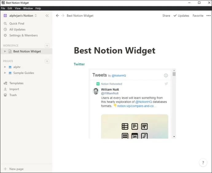 De 20 beste notie-widgets