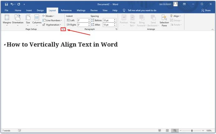 نحوه چرخش متن در Word