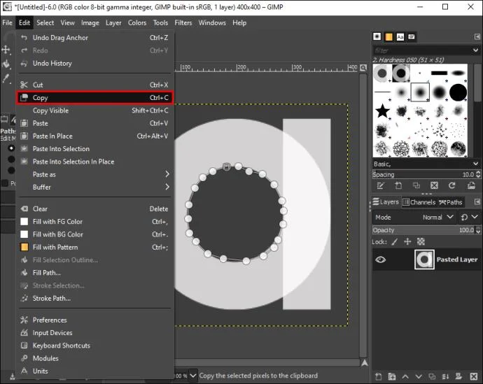 نحوه برش تصویر در GIMP