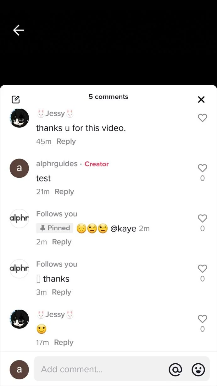 TikTok에서 댓글을 고정하는 방법