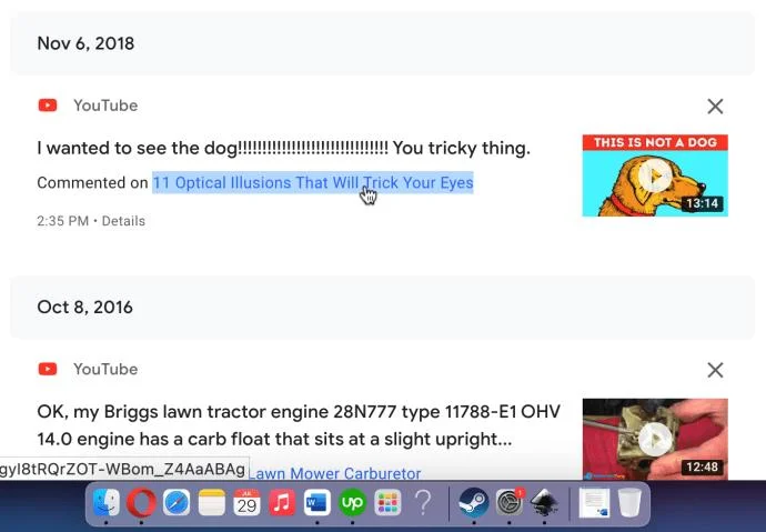Come visualizzare la cronologia dei commenti di YouTube