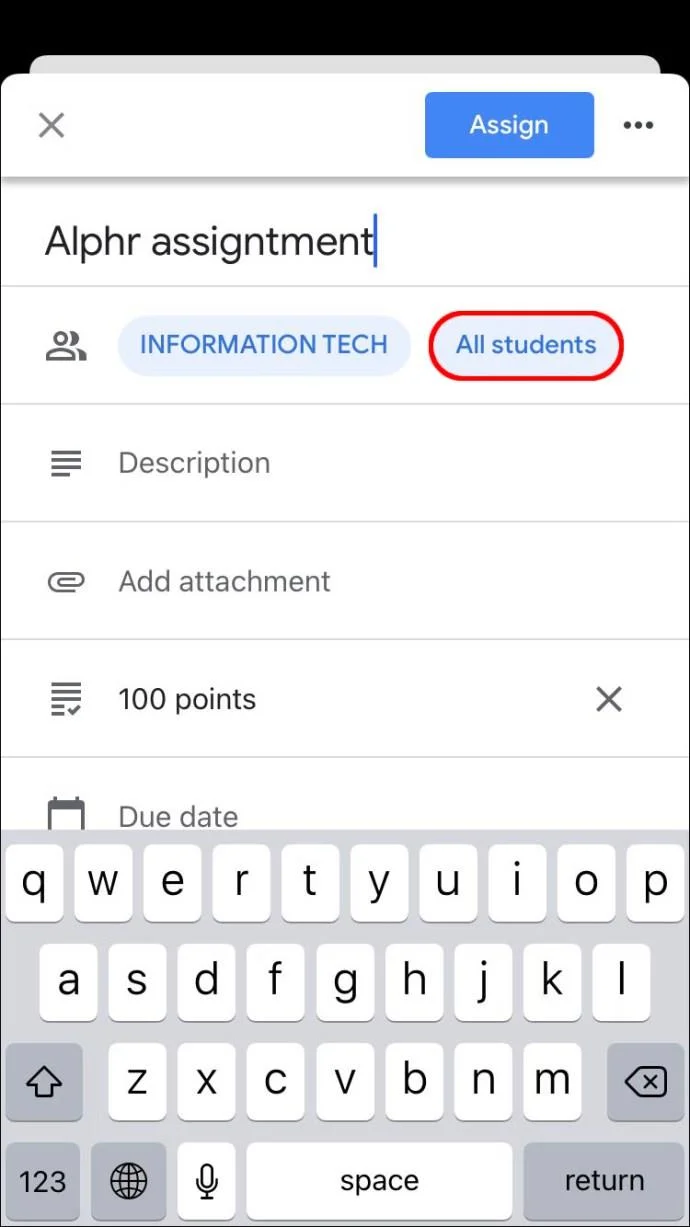 نحوه ایجاد یک تکلیف در Google Classroom