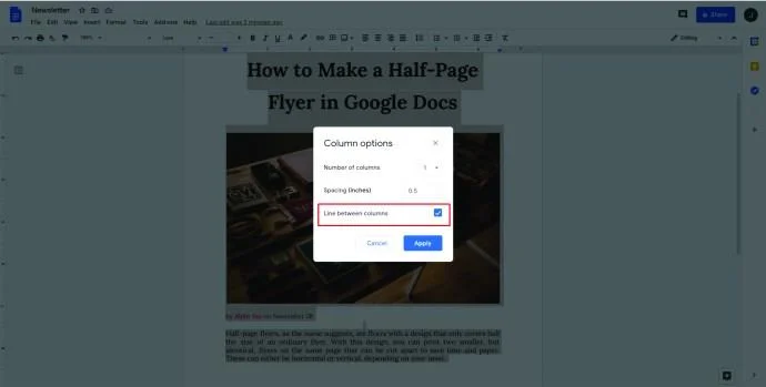 Jak zrobić ulotkę w Dokumentach Google