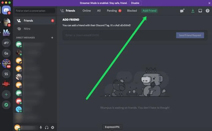 نحوه ارسال درخواست دوستی در Discord