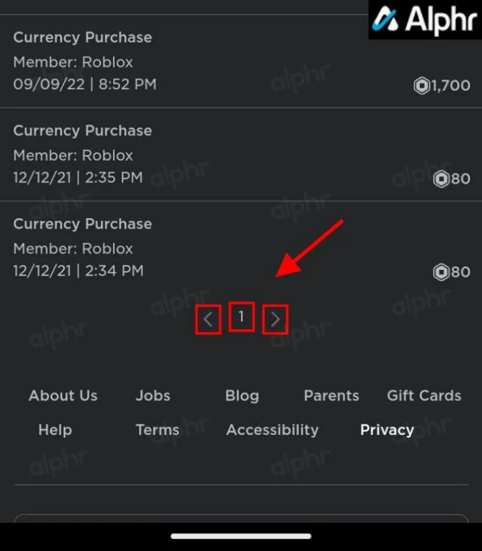 نحوه مشاهده تاریخچه خرید در Roblox