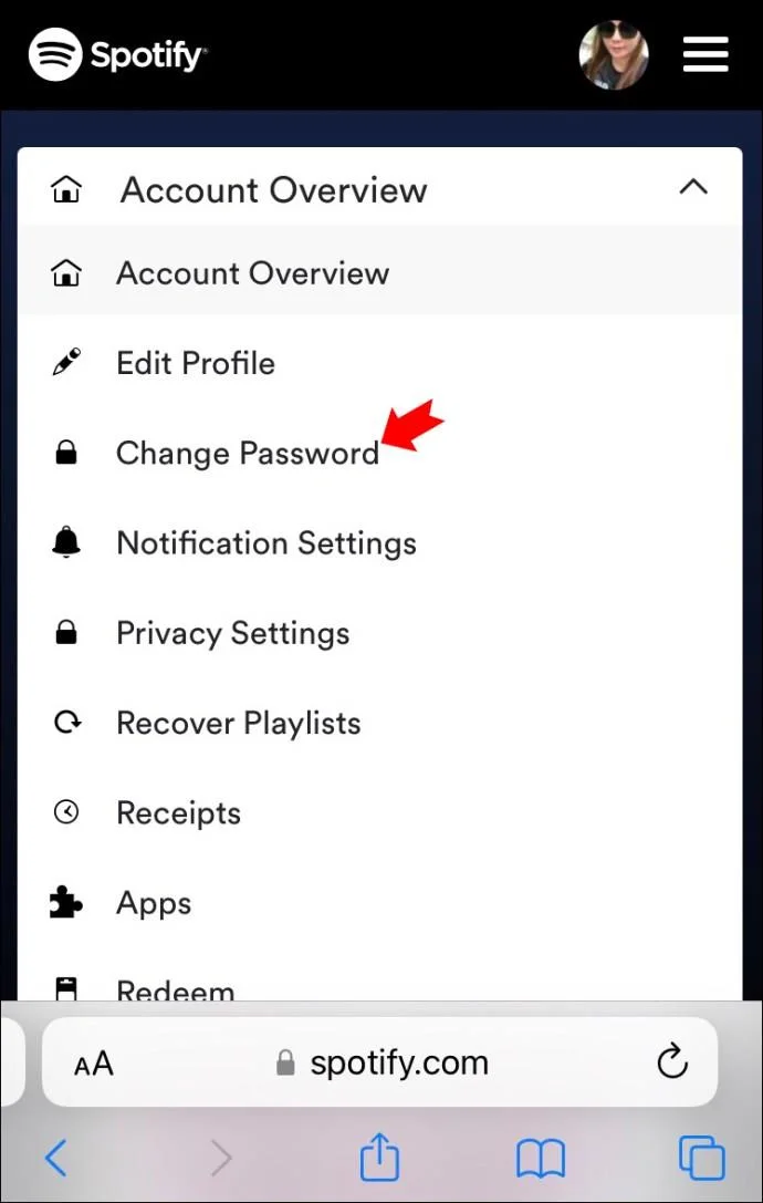 نحوه تغییر رمز عبور به حساب Spotify