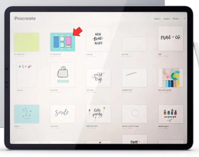 Como selecionar várias camadas no Procreate